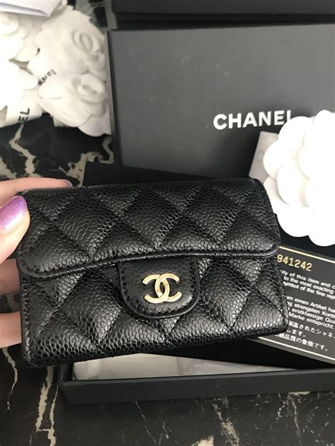 chanel card holder vintage|Chanel flap card holder price.